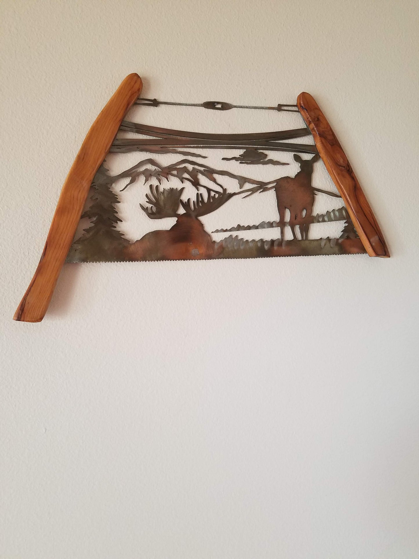 Moose Bow Saw Wall Hanging