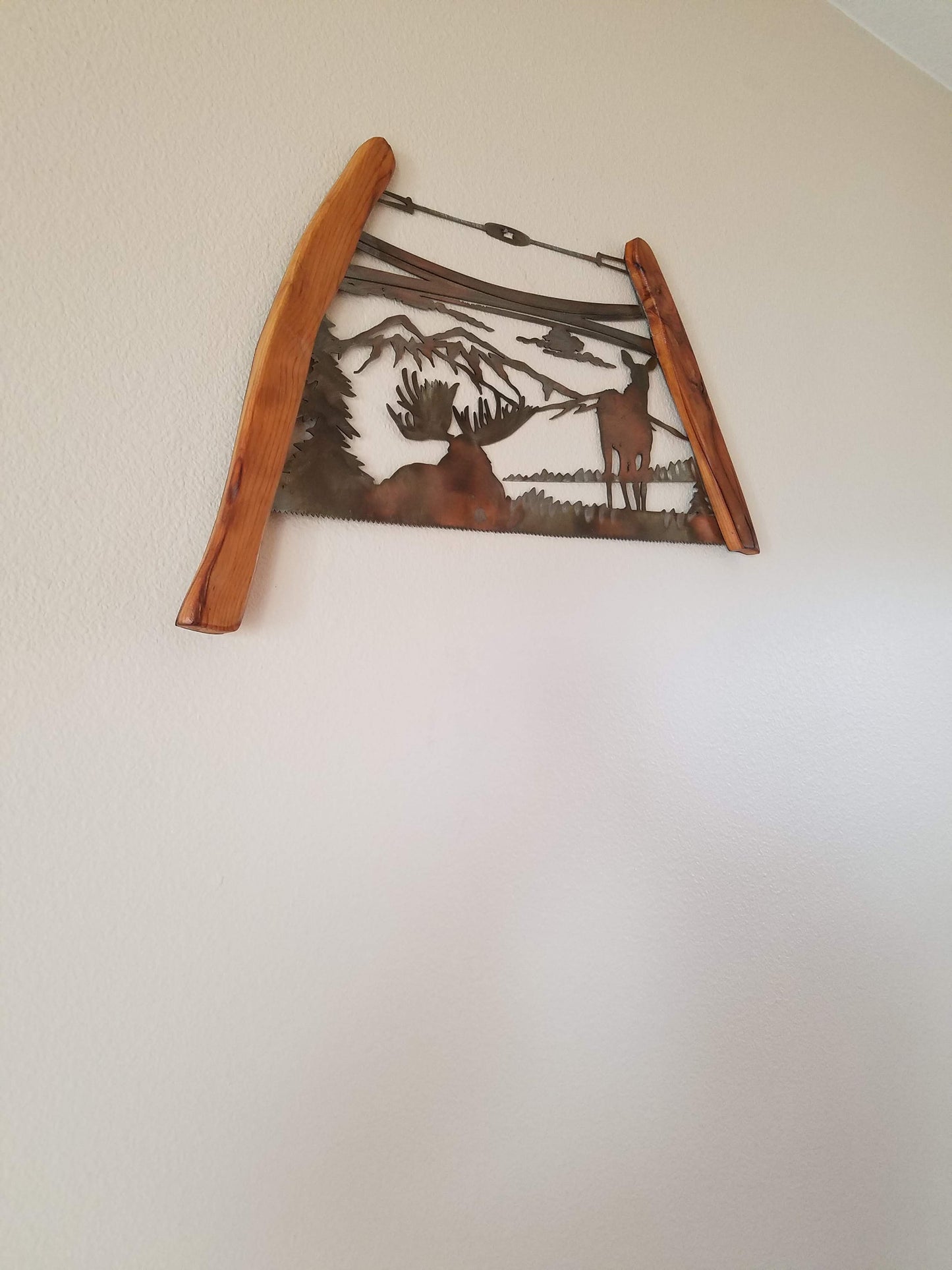 Moose Bow Saw Wall Hanging