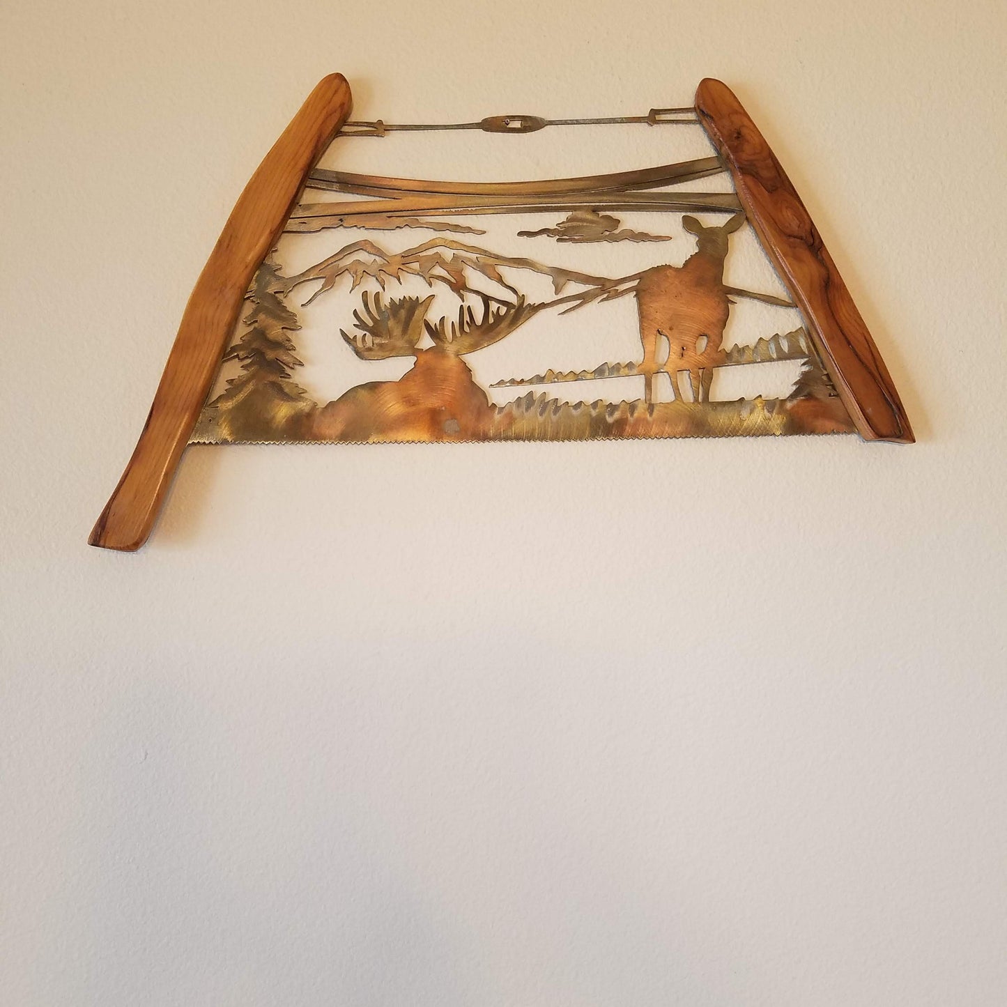 Moose Bow Saw Wall Hanging