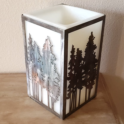 Forest of Trees Metal Candle Holder