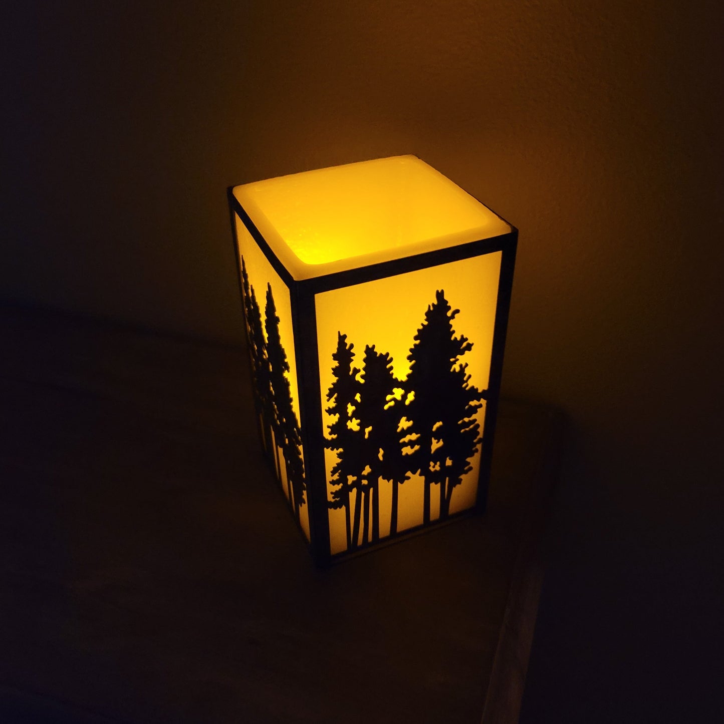 Forest of Trees Metal Candle Holder