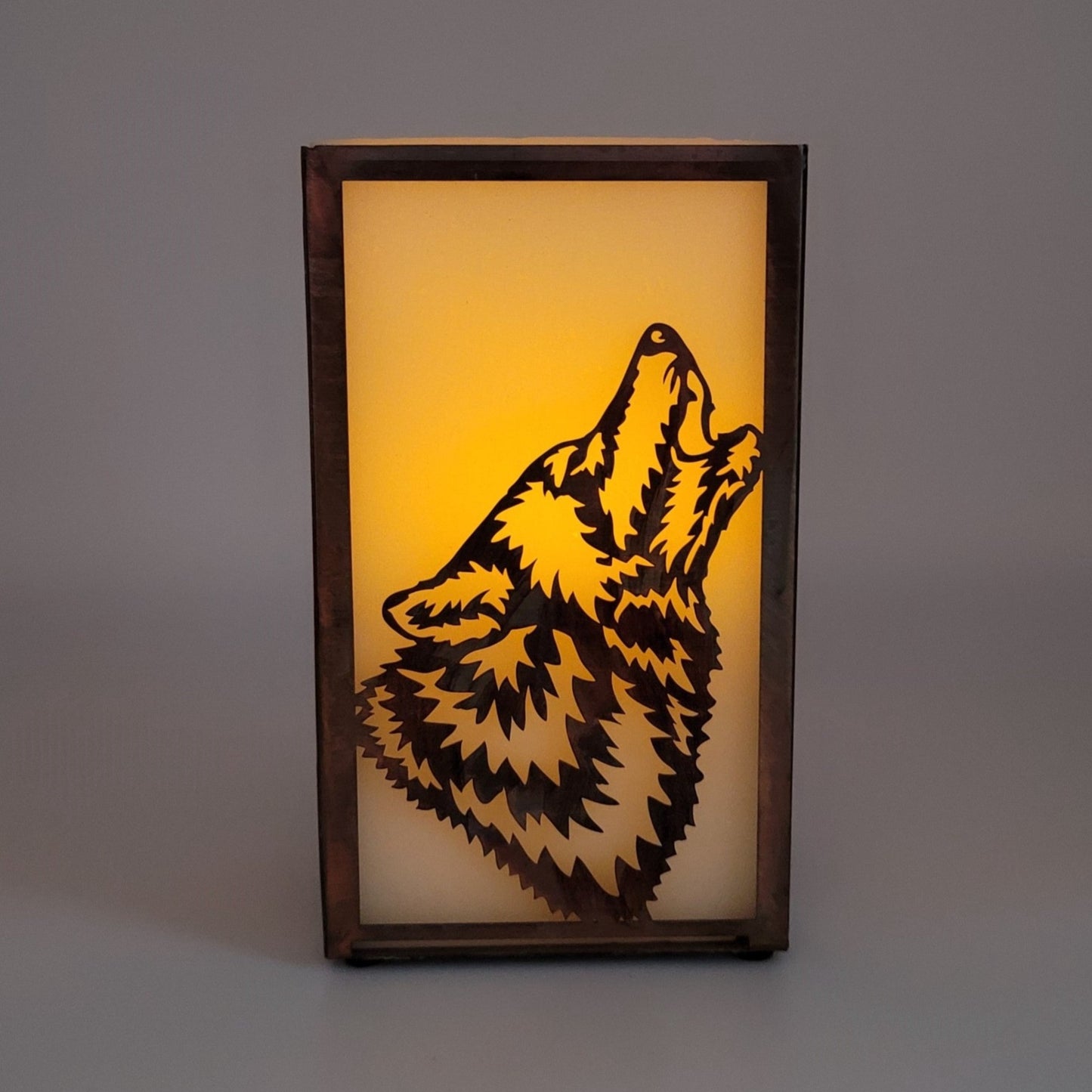 Wolf Head Metal Candle Holder 4 Color Options and 2 Sizes