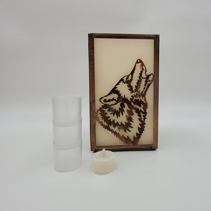 Wolf Head Metal Candle Holder 4 Color Options and 2 Sizes