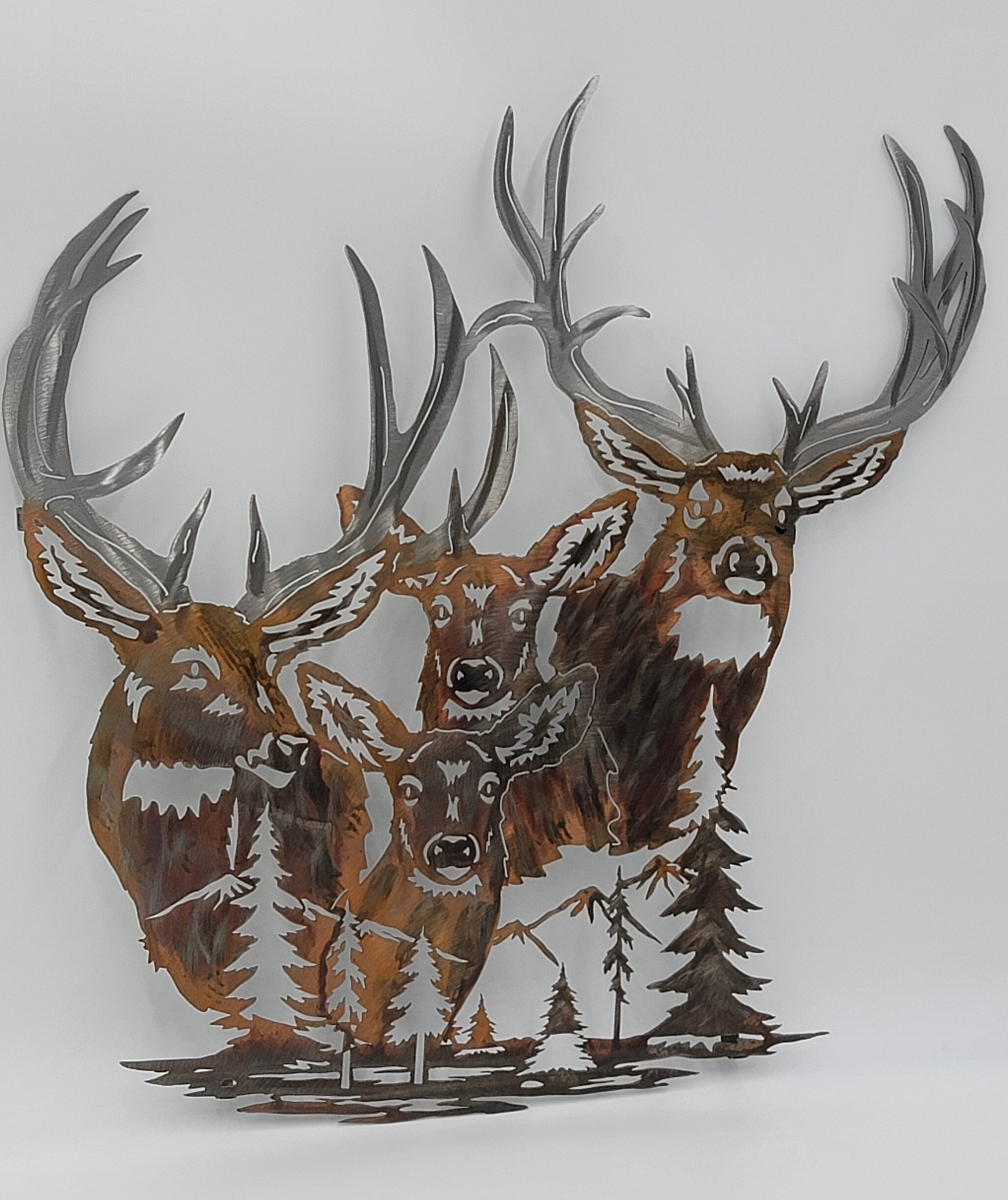 Metal deer deals head wall hanging