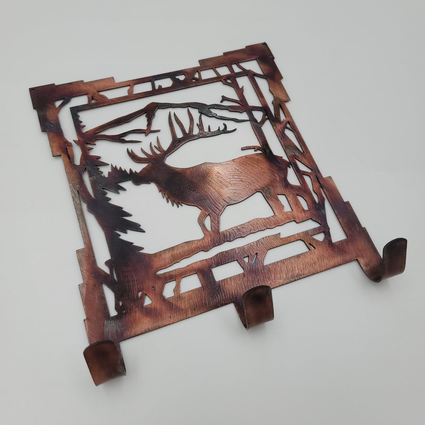 Southwest Elk Metal Key Rack