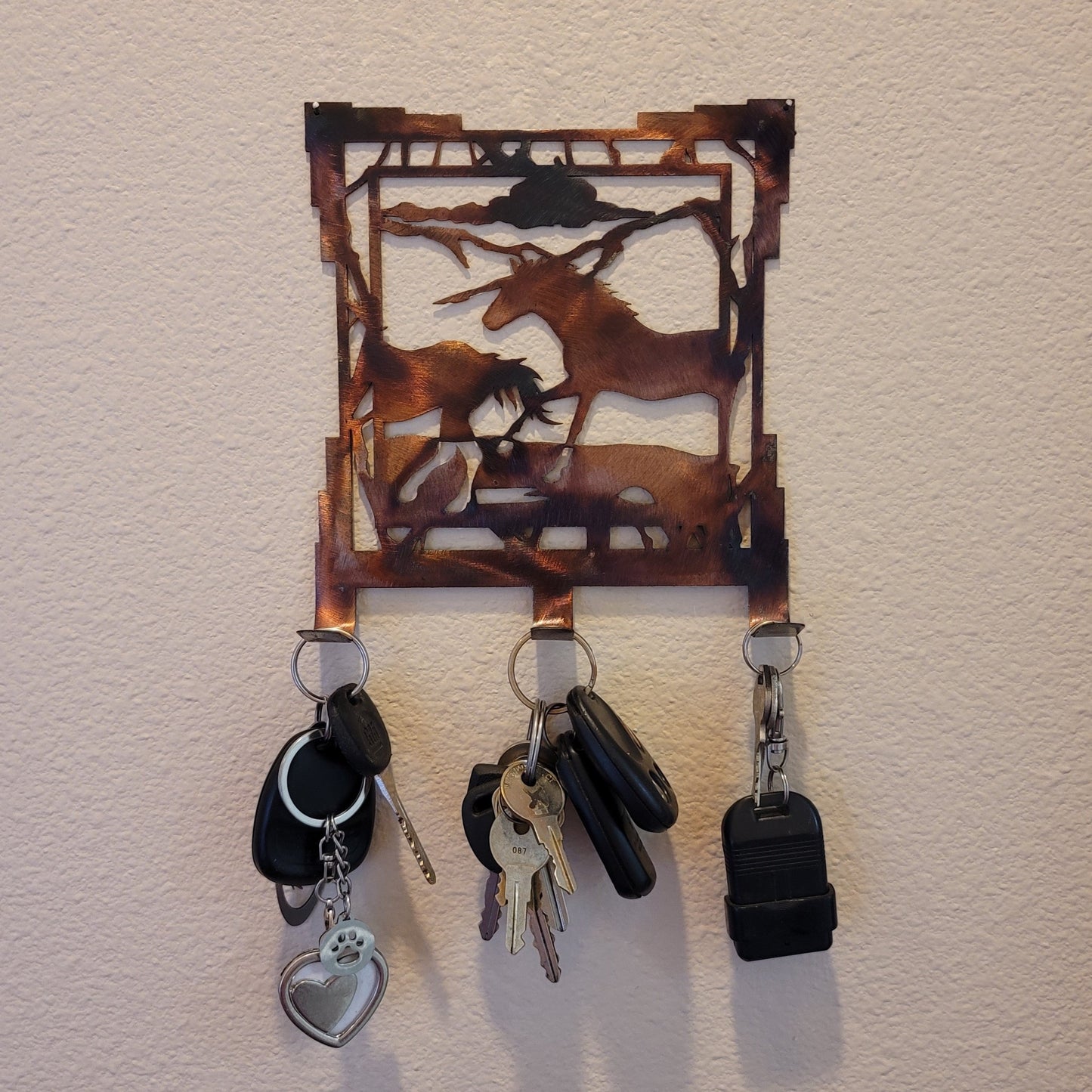 Rustic Metal Horse Key Rack